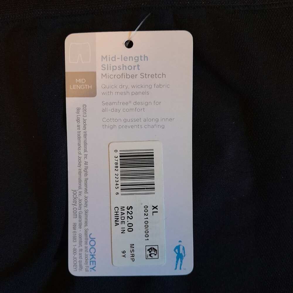 Jockey Skimmies Collection Wicking Slip Shorts Bundle of 2 BLK & Tan XL NWT - Picture 9 of 11
